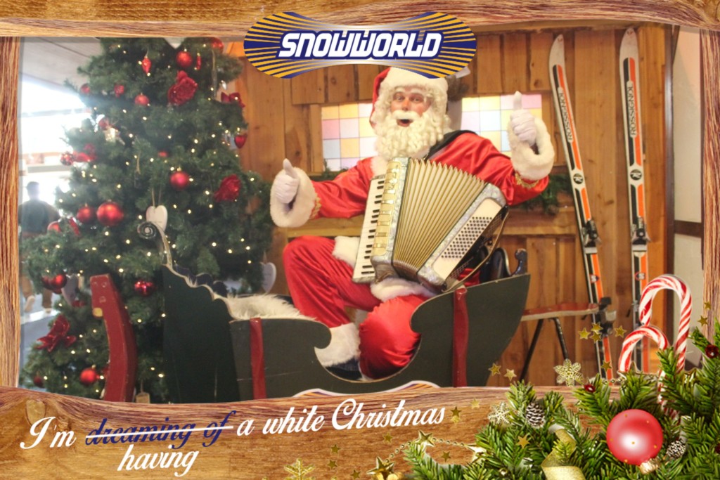 Muzikale kerstman in Snowworld